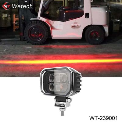 10V - 80V ফোর্কলিফ্ট রেড জোন লাইট 30W LED ফোর্কলিফ্ট সুরক্ষা লাইট ব্র্যাকেট স্টেইনলেস স্টীল সহ