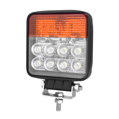 এলইডি ওয়ার্কিং লাইট জলরোধী 12V 24V ডিসি 24W ফ্ল্যাড বিম, টার্ন সিগন্যাল এবং টেকসই ডিজাইন সহ